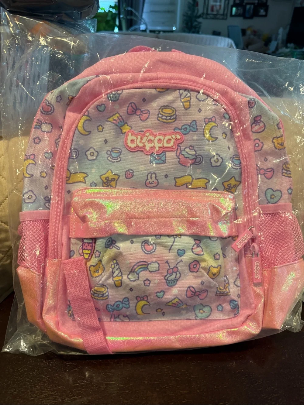 Kids Pink & Lavender Patterned Backpack